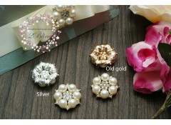 Bling Pearl Cluster, PC4, flat back, Pack of 5 (2.8 cm)